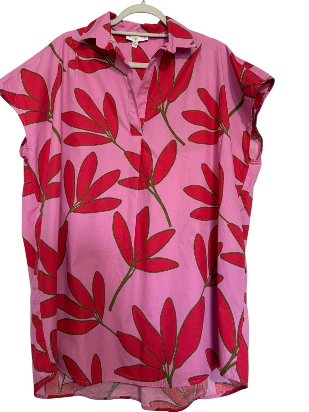 Karlie Palm Leaf Signature Shirt Dress